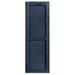 Alpha Shutters Cathedral Top Custom Open Louver Shutters Pair Vinyl, Solid Wood in Gray/Black | 35 H x 16 W x 1 D in | Wayfair L316035049