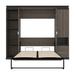 Mercury Row® Armiead Full Murphy Bed w/ Narrow Storage Solutions (99W) Wood in Gray | 83.6 H x 20.2 W x 97.7 D in | Wayfair