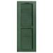 Alpha Shutters Cathedral Top Custom Open Louver Shutters Pair Vinyl, Solid Wood in Green/Black | 35 H x 18 W x 1 D in | Wayfair L318035490