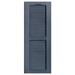 Alpha Shutters Cathedral Top Custom Open Louver Shutters Pair Vinyl, Solid Wood in Blue/Black | 35 H x 18 W x 1 D in | Wayfair L318035610