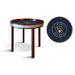 Fan Creations End Table Wood in Black/Blue/Brown | 17 H x 24 W x 27.5 D in | Wayfair M1092-Brewers