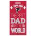 Fan Creations Best Dad In The World Sign in Black/Blue/Brown | 12 H x 6 W x 0.25 D in | Wayfair N1079-ATL