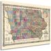 HISTORIC PRINTS Historix Vintage 1856 Iowa State Map Poster - 24X36 Inch Vintage Map Of Iowa Wall Art Print | 24 H x 36 W x 0.1 D in | Wayfair