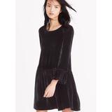 Madewell Dresses | Madewell Velvet Bell Sleeve Dress | Color: Black | Size: See Measurments In Description