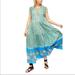 Free People Dresses | Free People Hanalei Bay Boho Maxi Dress | Color: Blue/Green | Size: Xs