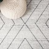 Gray 0.44 in Indoor Area Rug - Corrigan Studio® Janzen Geometric Ivory/Dark Area Rug | 0.44 D in | Wayfair A65F582C898745858A8A159120D1612A