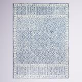 Blue 42 x 0.75 in Area Rug - Mistana™ Thanos Geometric Handmade Tufted Wool Area Rug Wool | 42 W x 0.75 D in | Wayfair