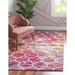 Red 48 x 0.5 in Indoor Area Rug - Winston Porter Rivanna Geometric Area Rug Polypropylene | 48 W x 0.5 D in | Wayfair