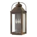 Hinkley Anchorage 2 - Light Outdoor Wall Lantern Aluminum/Glass in Brown | 21.3 H x 11 W x 9 D in | Wayfair 1855LZ