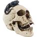 The Holiday Aisle® Underworld Dark Vampire Bloody Fanged Skull w/ Camouflaged Iguana Lizard Statue 8'Long Skeleton Head Skulls Figurine For Hallowee | Wayfair