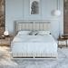 Wade Logan® Boyd Senata Linen Platform Bed Upholstered/Linen in White | 47.5 H x 64 W x 86 D in | Wayfair DB278EB5CE0C421081C74CD7D285022D