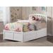 Bharmal Extra Long Twin Solid Wood Mate's & Captain's Bed by Harriet Bee kids Wood in White | 45.63 H x 42.13 W x 82.5 D in | Wayfair