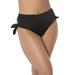 Plus Size Women's Bow High Waist Brief by Swimsuits For All in Black (Size 20)