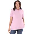 Plus Size Women's Perfect Short-Sleeve Polo Shirt by Woman Within in Pink (Size 4X)
