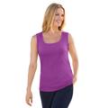 Plus Size Women's Rib Knit Tank by Woman Within in Purple Magenta (Size 4X) Top