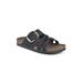 Women's White Mountain Healing Sandals by White Mountain in Black Nubuck (Size 7 M)