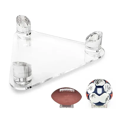 Support triangulaire en acrylique transparent pour ballon base de support T1 pour football