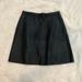 Zara Skirts | A-Line Faux Leather Zara Basic Mini Skirt | Color: Black/Silver | Size: S