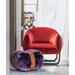 Armchair - Marie Burgos Design Milo 32" Wide Armchair Velvet/Fabric in Brown/Orange/Pink | 31 H x 32 W x 36 D in | Wayfair SQ8389427