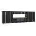 NewAge Products Pro Series 14 Piece Steel Cabinet Set w/ 800 sq. ft. Flooring Bundle in Black | 84.75 H x 256 W x 24 D in | Wayfair 53480