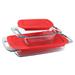 Pyrex Easy Grab 2 Piece Glass Bakeware Set Glass in Red | Wayfair 1091675
