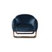 Armchair - Marie Burgos Design Milo 32" Wide Armchair Velvet/Fabric in Blue | 31 H x 32 W x 36 D in | Wayfair SQ0208284