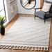 White 96 x 0.13 in Indoor Area Rug - Dakota Fields Geometric Handmade Tufted Wool/Ivory Area Rug Cotton/Wool | 96 W x 0.13 D in | Wayfair