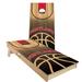 Skip's Garage 2' x 4' Basketball Solid Wood Cornhole Set Solid Wood in Black/Blue/Brown | 12 H x 24 W x 48 D in | Wayfair CHSLKWY-324-4