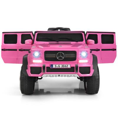 Costway 12V Licensed Mercedes-Benz Kids Ride On Car-Pink