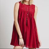 Free People Dresses | Free People Lace Swing Dress | Color: Pink/Red | Size: S