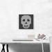 ARTCANVAS Human Skull Bones Black White Jewel Pixel - Wrapped Canvas Graphic Art Print Canvas, in Black/Gray/White | 12 H x 12 W x 1.5 D in | Wayfair