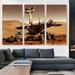 ARTCANVAS NASA Mars Exploration Planet Rover - 3 Piece Wrapped Canvas Photograph Print Set Metal in Brown | 40 H x 60 W x 1.5 D in | Wayfair