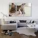 ARTCANVAS Maine Coon Cat Home Decor - 3 Piece Wrapped Canvas Photograph Print Set Metal in Brown/White | 40 H x 60 W x 1.5 D in | Wayfair