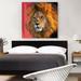 ARTCANVAS Lion Painting Home Decor - Wrapped Canvas Painting Print Canvas, Wood in White | 36 H x 36 W x 0.75 D in | Wayfair ACIPHO81-1S-36x36