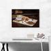 ARTCANVAS Coffee Espresso w/ Chocolate Coffee Shop Decor - Wrapped Canvas Photograph Print Canvas, in Brown/White | 18 H x 26 W x 0.75 D in | Wayfair