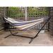 Arlmont & Co. Vivere Dorinda Best Selling Double Cotton Hammock w/ Space Saving Steel Stand & Carry Bag Cotton | 43 H x 47 W x 110 D in | Wayfair