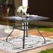 Lark Manor™ Square Steel 4 - Person 37" Long Dining Table Metal in Black | 28.35 H x 37.01 W x 37.01 D in | Outdoor Dining | Wayfair