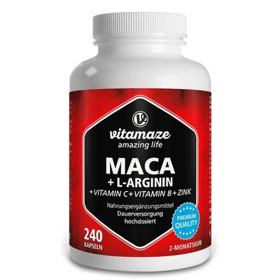 Vitamaze - MACA 4:1 hochdosiert+L-Arginin Kapseln Vitamine