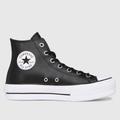 Converse lift hi leather trainers in black