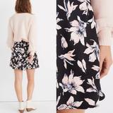 Madewell Skirts | Madewell Satin Circle Skirt Winter Orchid | Color: Black/Pink | Size: 4
