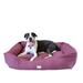 Bolstered Pet Bed, 49" L X 35" W X 10" H, Burgundy, X-Large