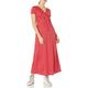 Star Vixen Women's Petite Short Sleeve Twist-Front Maxi Dress, Red/White Dot, X-Large