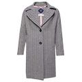 Superdry Women's Koben Coat Jacket, Herringbone Monochrome, L (Size:14)