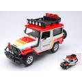 MotorMax SCALE MODEL COMPATIBLE WITH TOYOTA FJ40 LAND CRISER 1974 HARD TOP W/ROOF RACK TOYOTA 1:24 MTM79137TRD