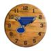 Imperial St. Louis Blues Oak Barrel Clock