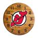 Imperial New Jersey Devils Oak Barrel Clock