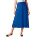 Plus Size Women's 7-Day Knit A-Line Skirt by Woman Within in Deep Cobalt (Size 6X)