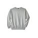 Men's Big & Tall Fleece Crewneck Sweatshirt by KingSize in Grey (Size 6XL)
