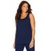 Plus Size Women's Suprema® Tank by Catherines in Navy (Size 0X)