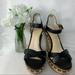 Jessica Simpson Shoes | Jessica Simpson Aeralin Wedge W/Pearl Trim Sz 10m | Color: Black | Size: 10